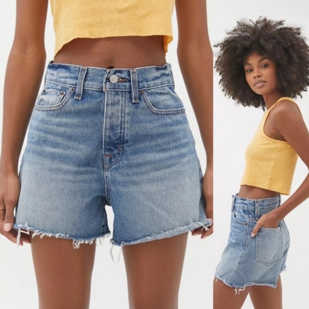 Urban Outfitters Light Blue High-Rise Denim Jean Shorts